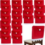Santa Hat Chair Covers – 24pcs Festive Dining Magic!