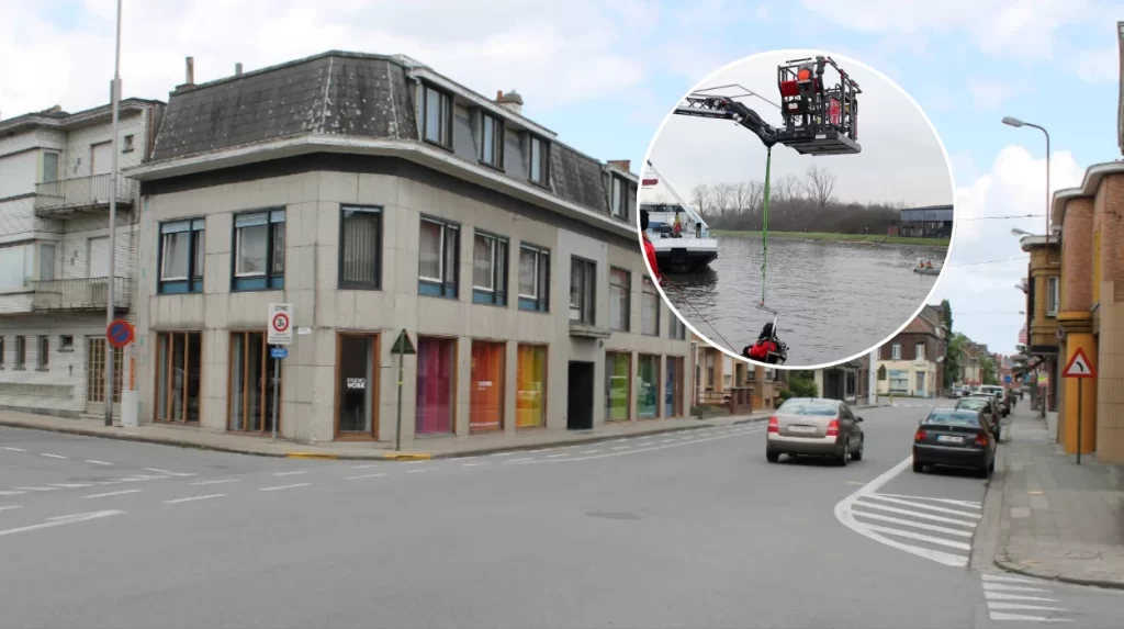 Fluvia fire brigade conducts diving exercise at Avelgem container port