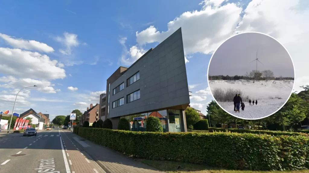 Genk families visit sledding spots as snow covers Limburg