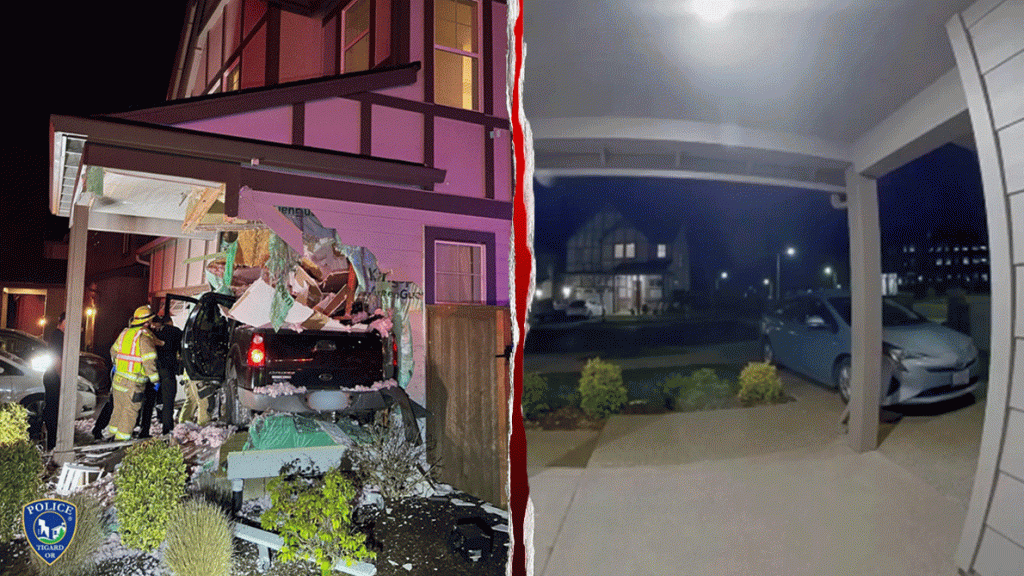 Truck launched 100 feet into air crashes into Oregon home; driver charged
