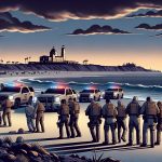 Border agents detain 23 during unsuccessful smuggling operation off California shoreline.