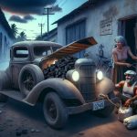In response to fuel shortage, Cuban mechanic adapts vehicle to operate on charcoal.