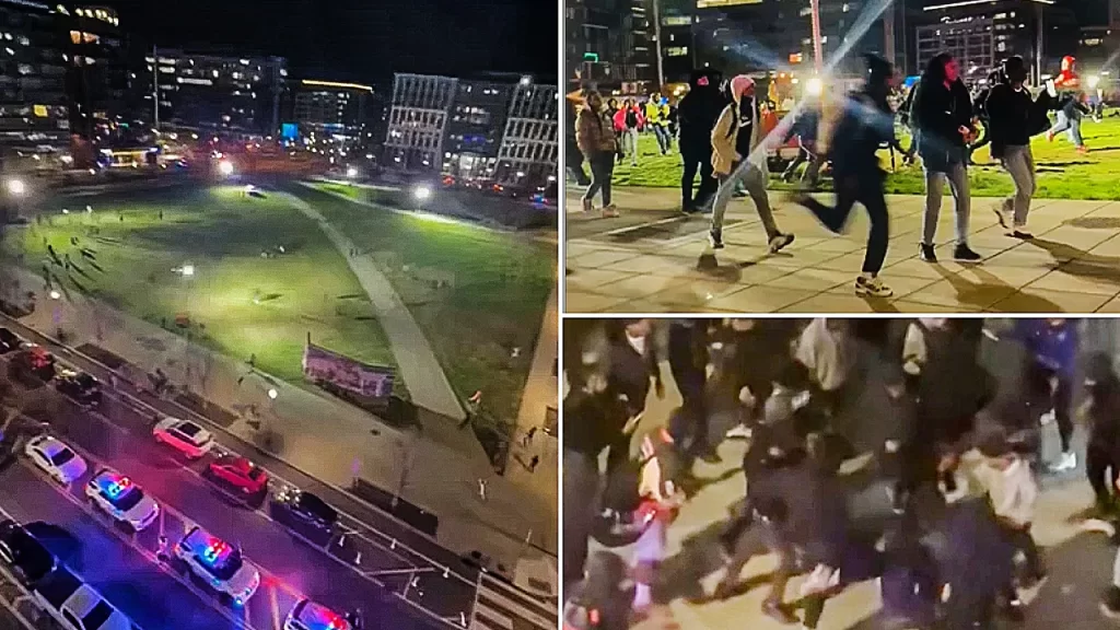 Hundreds of teens flood DC Navy Yard in chaotic takeover with gunfire