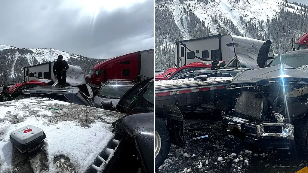 75-vehicle pileup shuts down I-70 near Loveland Colorado