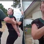 Bodycam captures arrest of mom who allegedly kicked child at football game