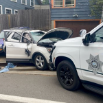 Oregon burglary suspect crashes SUV during police chase, taken into custody