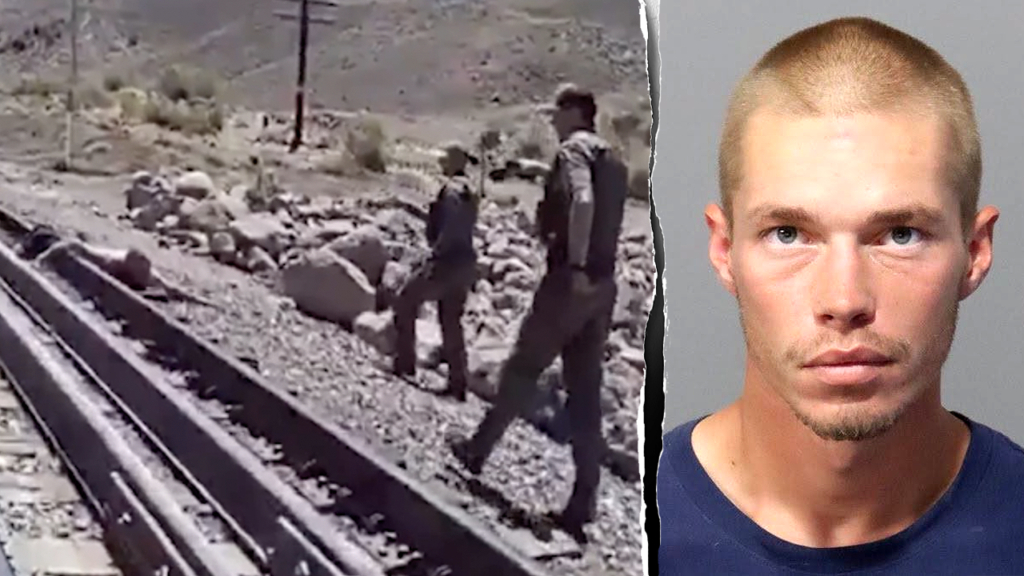 Video shows escaped inmate found on railroad tracks after citizen tip